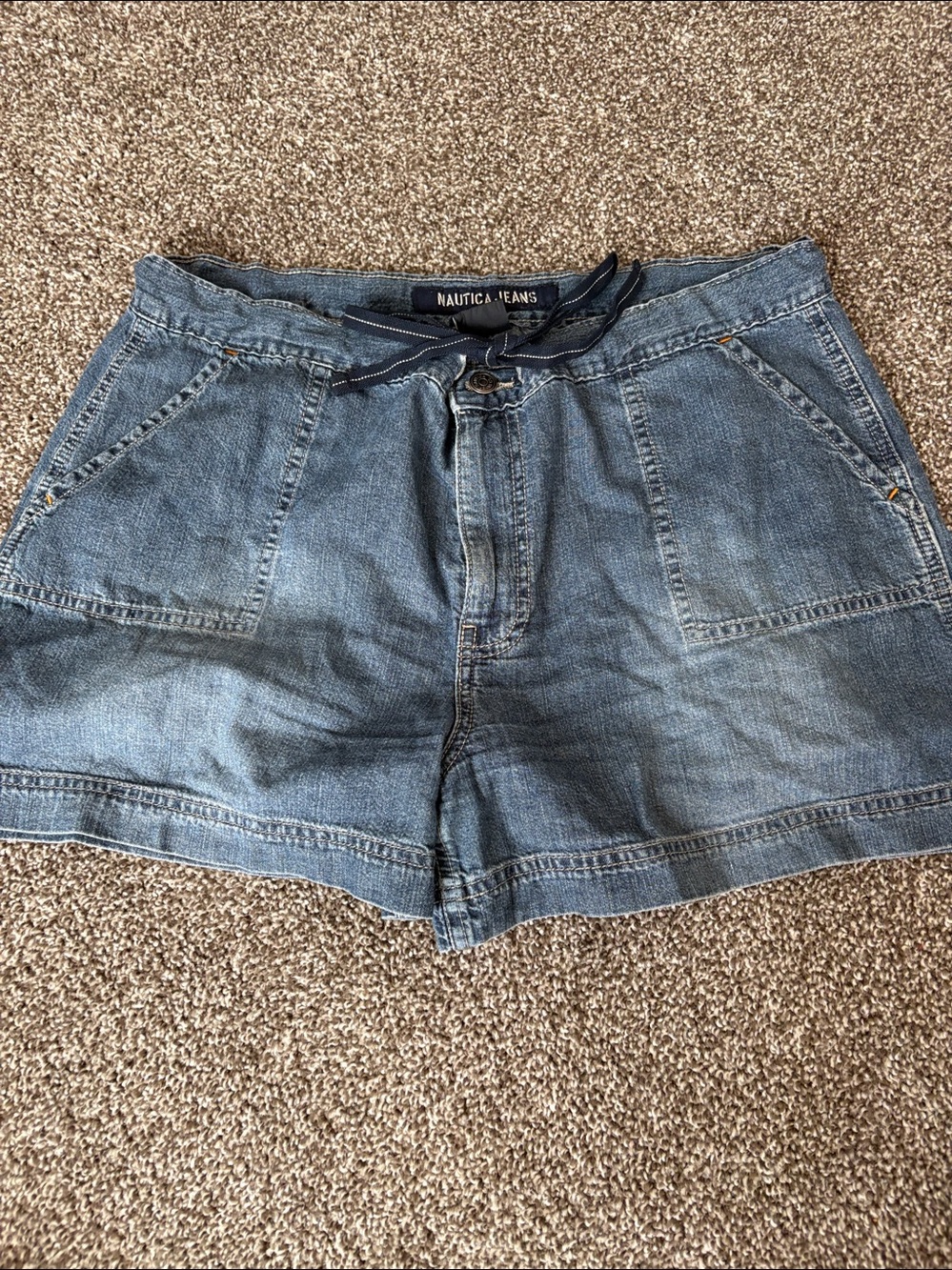 Nautica Indigo Denim Drawstring Shorts